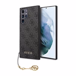 Guess 4G Charms Collection - Coque pour Samsung Galaxy S23 Ultra (Gris) - 3666339115012