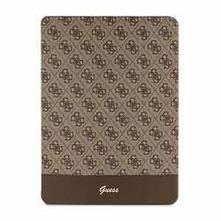 Guess 4G Stripe Allover - Étui pour iPad Pro 129 (2022-2020) (Marron)