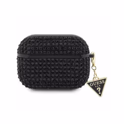 Coque - Guess - GUAPHDGTPK - AirPods Pro - Noir - Strass Triangle Charm