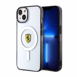 Ferrari Outline Magsafe - Coque pour iPhone 14 Plus (Transparente) - 3666339121143