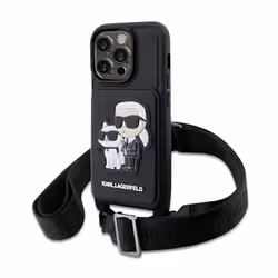 Coque - Karl Lagerfeld - Choupette - iPhone 14 Pro Max - Eco cuir - Noir - Saffiano