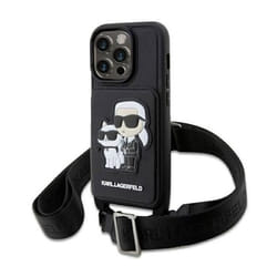 Coque - Karl Lagerfeld - Choupette - iPhone 14 Pro Max - Eco cuir - Noir - Saffiano