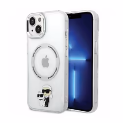 Coque de téléphone - Karl Lagerfeld - iPhone 13 - Transparent - Compatible MagSafe - Graphismes humoristiques