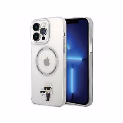 Coque pour iPhone 13 Pro Max - Karl Lagerfeld - Choupette - Transparent - Résistant aux rayures - MagSafe