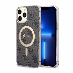Guess 4G MagSafe - Coque pour iPhone 13 Pro Max (Noir) - 3666339126827