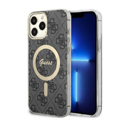 Guess 4G MagSafe - Coque pour iPhone 13 Pro Max (Noir) - 3666339126827