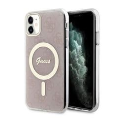 Guess 4G MagSafe - Coque pour iPhone 11 (Rose) - 3666339127343