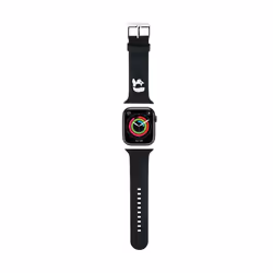 Karl Lagerfeld 3D Rubber Karl Head NFT - Bracelet pour Apple Watch 42/44/45/49 mm (noir)