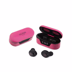 Écouteurs Guess True Wireless BT5.0 5H - Écouteurs TWS + étui de chargement (magenta)