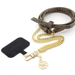 Lanière universelle pour téléphone - Sangle CBDY à chaîne Guess 4G (GUOUC4MG4EW) - Marron