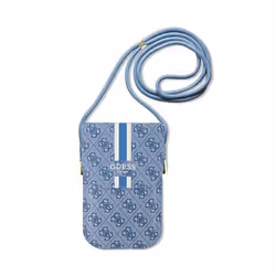 Sac bandoulière pour téléphone - Guess - 4G Stripes - Bleu - Zippée - Synthétique