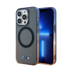 BMW Gradient Bumper MagSafe - Coque pour iPhone 15 Pro Max (Gris)