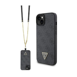 Guess Crossbody 4G Metal Logo - Coque iPhone 15 (noir)