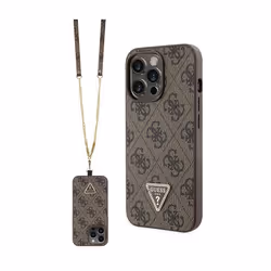 Coque de telephone - Guess - iPhone 13 Pro - 4G Metal Logo - Marron - Design moderne