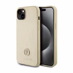 Coque de téléphone - Guess - iPhone 15 Plus - 4G Strass Metal Logo - Or - Protection contre les chocs