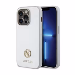 Coque de téléphone - Guess - iPhone 15 Pro - Argent - Strass - Métal