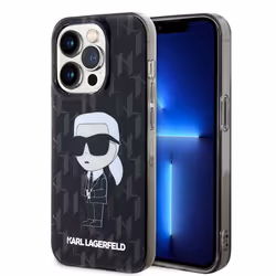 IPhone 15 Pro Case - Karl Lagerfeld Hardcase Monogram (KLHCHCP15LHNKMKKLK) - Ikonik