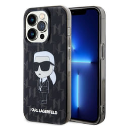 IPhone 15 Pro Case - Karl Lagerfeld Hardcase Monogram (KLHCHCP15LHNKMKKLK) - Ikonik