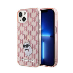 Coque de telephone - Karl Lagerfeld - Monogramme Choupette - Rose - Souple - Design élégant