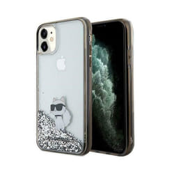 Coque de téléphone - Karl Lagerfeld - Choupette - iPhone 11 - Transparent - Glitter liquide