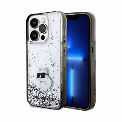 Coque de téléphone - Karl Lagerfeld - Choupette - iPhone 14 Pro Max - Transparent - Glitter liquide