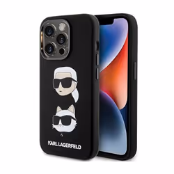 Coque de téléphone - Karl Lagerfeld - iPhone 15 Pro - Silicone - Noir - Protection contre les chocs
