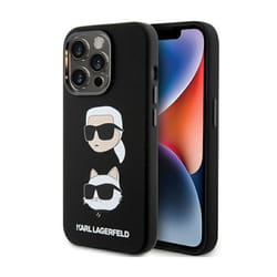 Coque de téléphone - Karl Lagerfeld - iPhone 15 Pro - Silicone - Noir - Protection contre les chocs