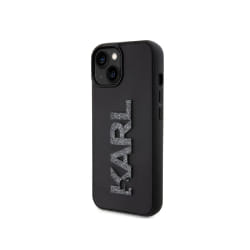 Karl Lagerfeld Coque iPhone 15 - Noir + Glitter