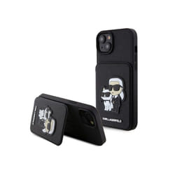 Coque Karl Lagerfeld Saffiano avec porte-cartes pour iPhone 15 Plus