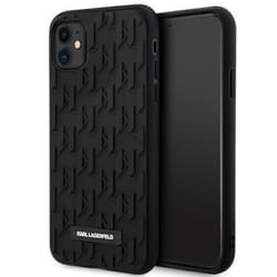 Coque de téléphone - Karl Lagerfeld - KLHCN61RUPKLPK - Monogramme 3D - Compatible iPhone 11/Xr - Rigide
