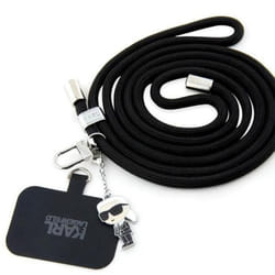 Sangle de téléphone - Karl Lagerfeld - CBDY Cord - Noir - Longueur réglable - Nylon et métal durables