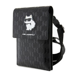 Sac bandoulière - Karl Lagerfeld - Choupette - Saffiano - Noir - Zippée