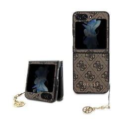 Coque telephone - bumper telephone Guess Samsung Galaxy Z Flip5 Coque de protection 4G Charms Collection Marron
