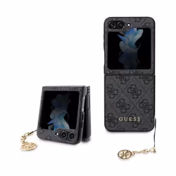 Coque de téléphone - Guess - Galaxy Z Flip 5 - Gris - Saffiano - Protection chocs et rayures
