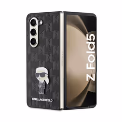 Coque de téléphone - Karl Lagerfeld - Galaxy Z Fold 5 - Saffiano - Monogram Ikonik Pin - Noir