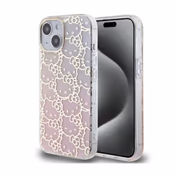 Coque de téléphone - Hello Kitty - iPhone 15 - IML Gradient - Kitty Head - Rose