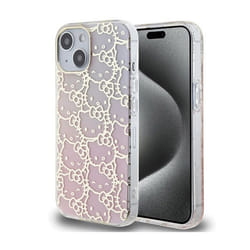Coque de téléphone - Hello Kitty - iPhone 15 - IML Gradient - Kitty Head - Rose