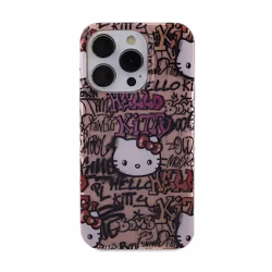 Coque de téléphone - Hello Kitty - iPhone 11 - Rose - Souple - Design Graffiti