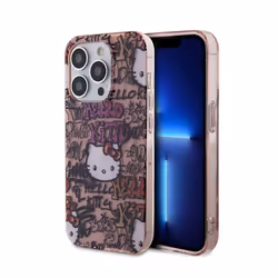 Coque de téléphone - Hello Kitty - iPhone 14 Pro - Rose - Design Graffiti - Rigide