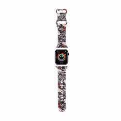 Hello Kitty Silicone Tags Graffiti - Bracelet pour Apple Watch 38/40/41 mm (beige)