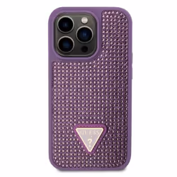 Coque Arrière pour iPhone 15 Pro Orné de Petites Pierres Guess Violet