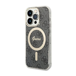 Guess 4G MagSafe - Coque iPhone 15 Pro (noir)