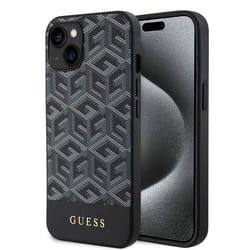 Coque pour iPhone 15 / iPhone 14 / iPhone 13 - Guess GCube Stripes MagSafe (GUHMP15SHGCFSEK) - Noir