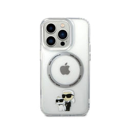 Coque Magsafe - Karl Lagerfeld - iPhone 15 Pro Max - Transparent - Karl et Choupette - Protection optimale