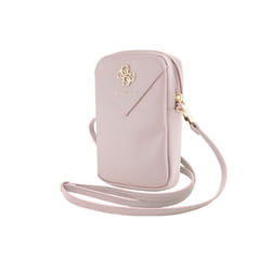Sac pour téléphone - Guess - Zip Triangle 4G - Rose - Cuir écologique - Sangle réglable