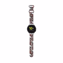 Hello Kitty Silicone Tags Graffiti - Bracelet universel pour smartwatch 20 mm (rose)