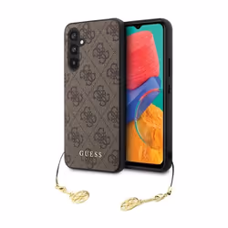 Coque telephone - bumper telephone Guess Collection de breloques 4G - Coque Samsung Galaxy S23 FE (marron)