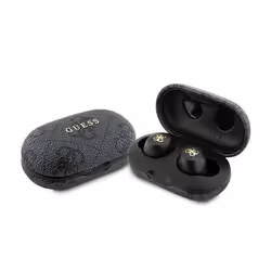 Guess 4G Metal Logo - Casque Bluetooth TWS ENC + étui de chargement (noir)