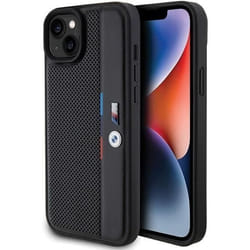 Étui basique - CG MOBILE - BMW BMHCP15M23PUPVK - Coque rigide - Tricolore perforée - iPhone 15/14 Plus