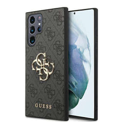 Coque de téléphone - Guess - Samsung Galaxy S24 Ultra - Noir - Protection chocs - Texture saffiano